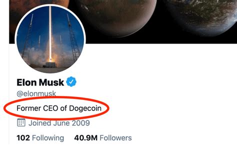 He also added the role ceo of dogecoin to his twitter account biography. Dogecoin Spikes 120%: If History Repeats, This Might be ...