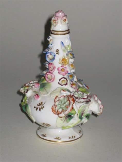An Early 19th Century Floral Encrusted Porcelain Scent Bottle Scent