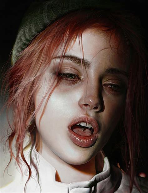 Strunk Elena Sai Figurative Realism Art Redhead Female Dramatic