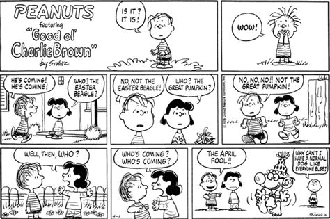 April 01 1979 April Fool Linus Peanuts Peanuts Cartoon Peanuts