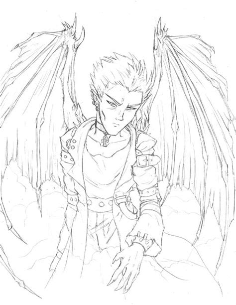 Evil Male Angel Coloring Coloring Pages