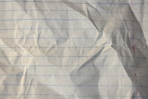 Crumpled Notebook Paper Texture Picture Free Photograph