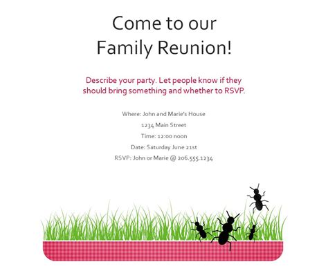 Family reunion 10 templates easy to customize download how to create a family reunion flyer creating family reunion flyers is a very easy process organize family reunions as regular or annual events to keep in touch with all members of the family 3 free family reunion flyer templates if you're. Family Reunion Flyer | Family Reunion Flyer Template