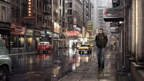 Lonely Man In The City Hd Desktop Wallpaper Widescreen High