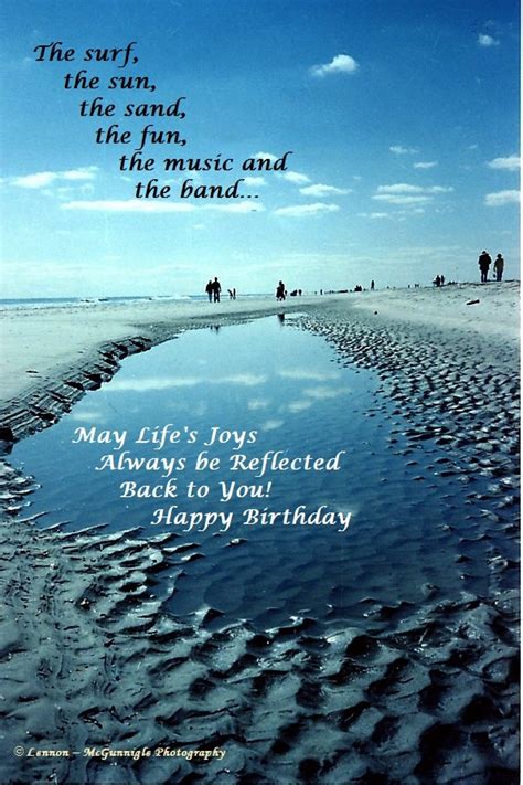 Birthday Beach Wishes By The Sand Photographic Greeting Cards Happy