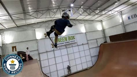 First Skateboarding 1080 On A Vertical Ramp Guinness World Records