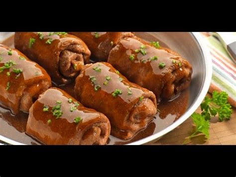 Qué tal amiguísimos de paulina cocina, no les diré nada sobre esta receta que les va. Rinder rouladen,rollos de res,receta típica alemana - YouTube