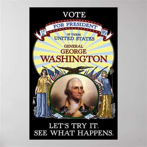 George Washington Election 1789 Poster Zazzle