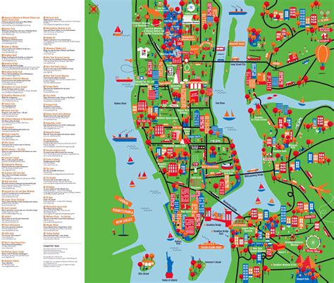 Tourist Map Of Manhattan Streets