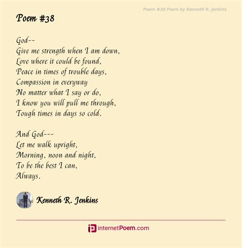 Poem 38 Poem By Kenneth R Jenkins