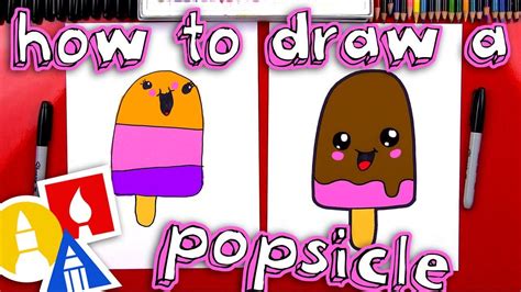 How To Draw A Cartoon Popsicle Art For Kids Hub