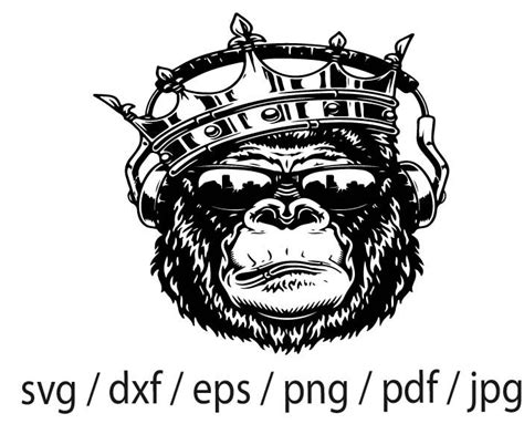 Gorilla Strong Face Svg King Kong Svg Monkey Png Gorilla Etsy