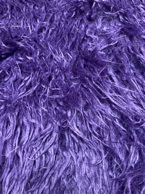 Purple Mongolian Faux Fur Fabric Etsy Uk