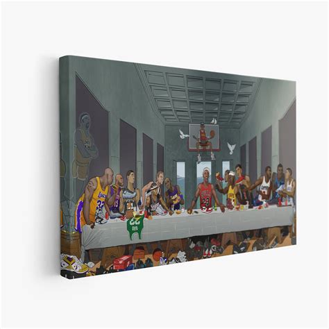 Last Supper Nba Basketball Legends Canvas Nba Sport Decor Etsy