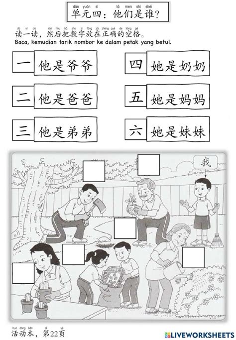 Bcsk T2 他们是谁？ Interactive Worksheet In 2023 Chinese Lessons Chinese