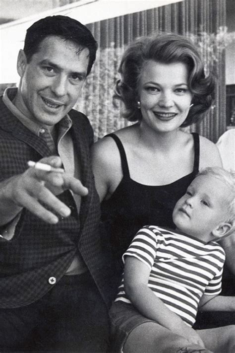 john cassavetes and gena rowlands with son nick cassavetes photographed by leo fuchs 1961
