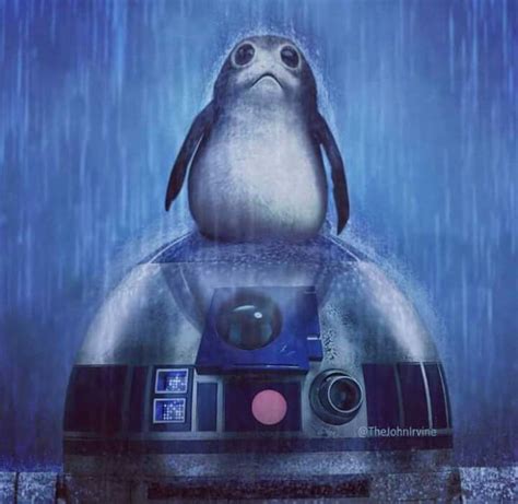 R2 And A Porg R2d2 Porgs Star Wars Geek Star Wars Fandom Star Wars Art