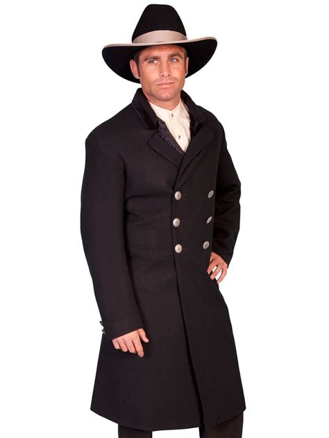 Frock Coat Double Breasted Concho Buttons Western Wear Frontier