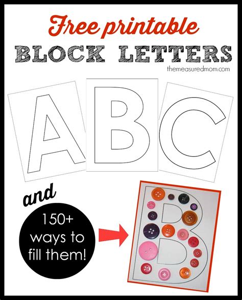 Free Printable 4 Inch Block Letters Free Printable