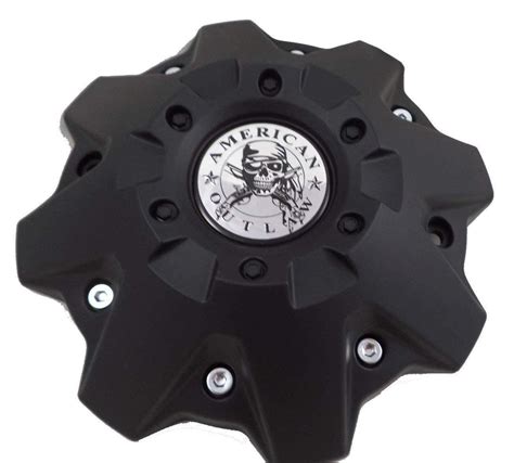 American Outlaw Wheels Flat Black Custom Wheel Center Caps Bc 845 1