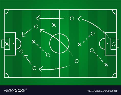 Background Soccer Team Formation And Tactic Vector Image