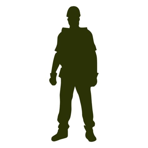 Construction Man Worker Standing Silhouette Transparent Png And Svg