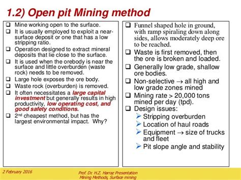 Surface Mining Planning And Design Of Open Pit Mining