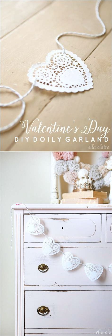 Valentines Day Doily Garland Valentines Day Diy Valentines Diy