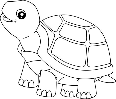 Turtle Coloring Page For Isolated Kids 5162546 Vector Art At Vecteezy