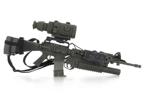M16a2 With M203 And Pvs 4 Night Vision Scope Hot Toys Machinegun
