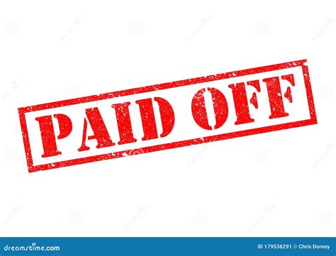 Paid Off Stock Illustration Illustration Of Paying 179538291