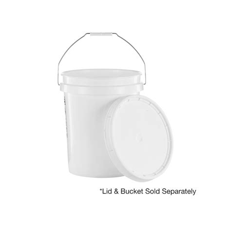 United Solutions 5 Gallon White Plastic Bucket Lid In The Bucket