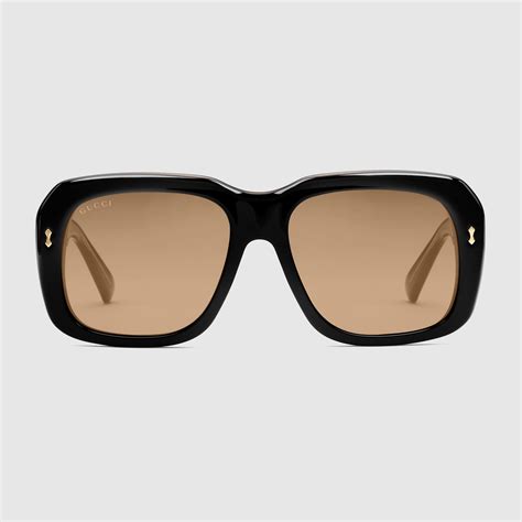 rectangular frame acetate sunglasses gucci men s sunglasses 428286j13231015