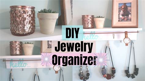 Diy Jewelry Shelf Organizer Diy Home Decor Simple Vintage Jewelry Jewelry Holder Youtube