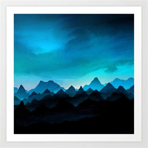 Night Storm In The Mountains Art Print By Sunnybunny Society6
