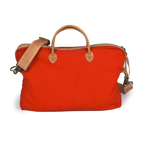 I Love That Its Made In California Orange Waxed Cotton Laptop Bag
