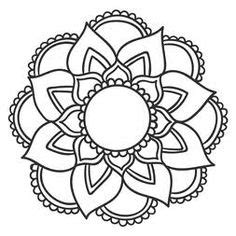 Black and white circle flower ornament. STCI, coloriage pour adultes et enfants mandalas | Tattoos ...
