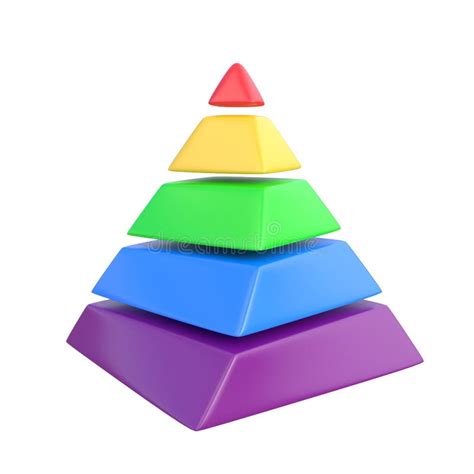 Color Layered Pyramid Isolated On A White Background Stock Illustration