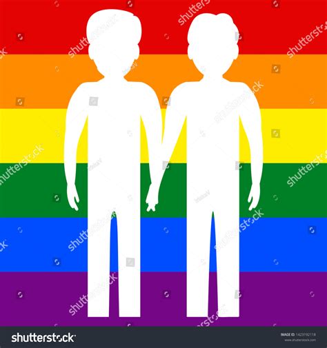 Two Gay Men Holding Hands Against The Background Royalty Free Stock