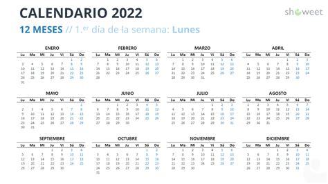 Calendario 2022 En Powerpoint Descargable E Imprimible Gratis Mobile