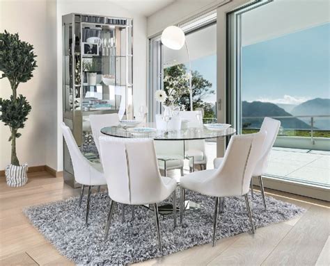 Dining room furniture at argos. Izzy Round Dining Table CM3384RT in Mirror & Chrome w/Options