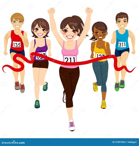 Female Marathon Winner Stock Photos Image 37897903