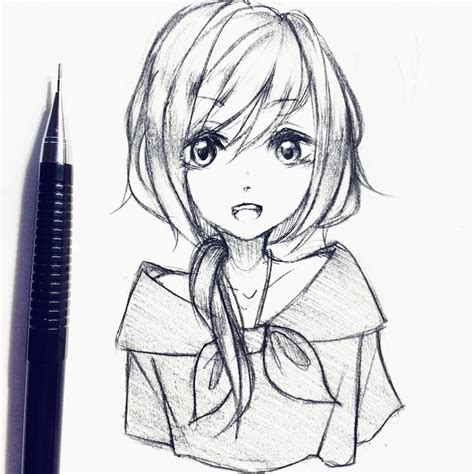 Easy Anime Girl Drawing At Explore Collection Of