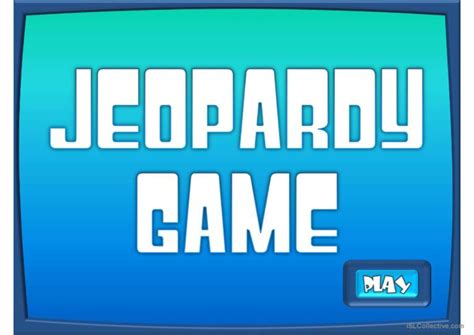 Jeopardy Quiz Game General Vocabular English Esl Powerpoints