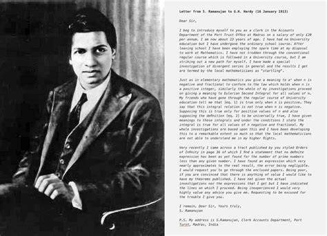 Hardy quotations about mathematics, science and art. Ramanujan's First Letter to G.H. Hardy | by Jørgen Veisdal ...