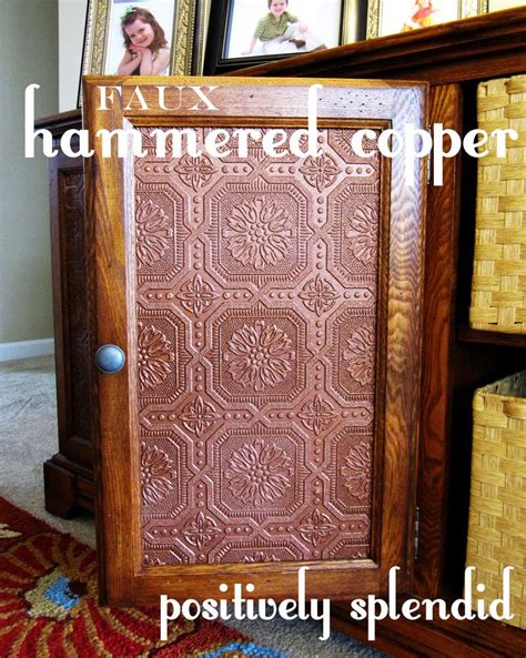 I took faux easter eggs and painted them to make them sparkle. Kitchen Cabinets - Faux Hammered Copper Tutorial ...