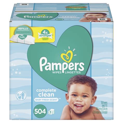 Pampers Baby Wipes Complete Clean Scented 7 Refill Packs Tub Not