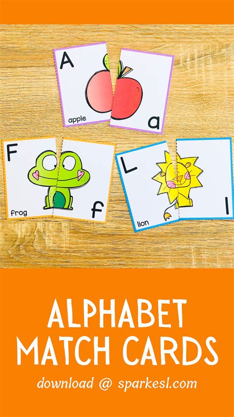 Uppercase And Lowercase Letters Matching Cards Letter Matching