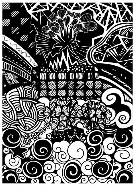 Download and print these free zentangle coloring pages. 5 Best Printable Zentangle Patterns - printablee.com