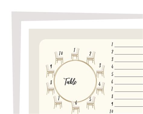 Table Seating Chart 10 Table Dinner Party Planner Wedding Seating Plan